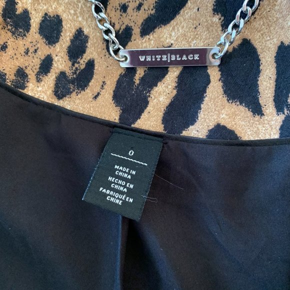 WHITE HOUSE BLACK MARKET Double-breasted Leopard Print Jacket, Size 0 - Picture 8 of 8